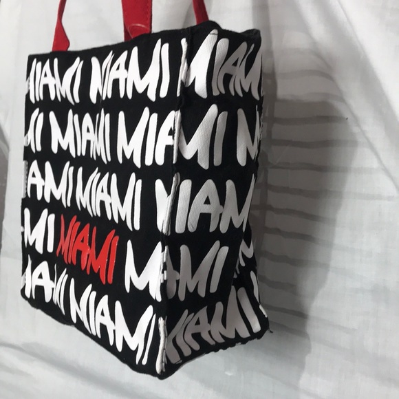 Robin Ruth Lined Canvas Tote MIAMI Black & White - Picture 3 of 5